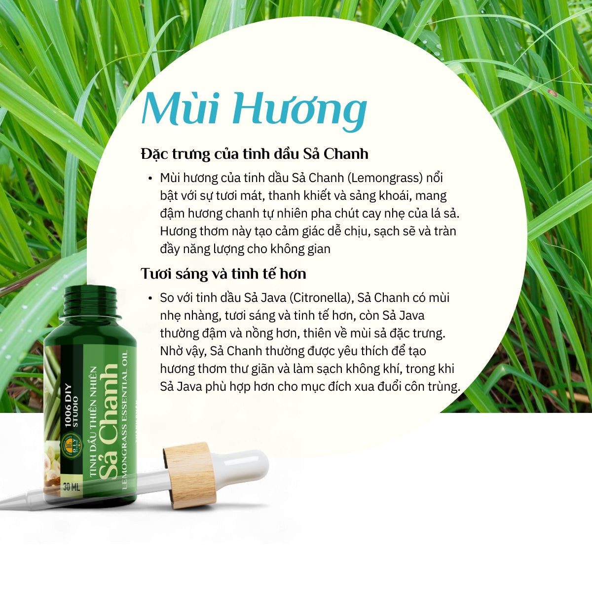 Tinh Dầu Sả Chanh Nguyên Chất 100%