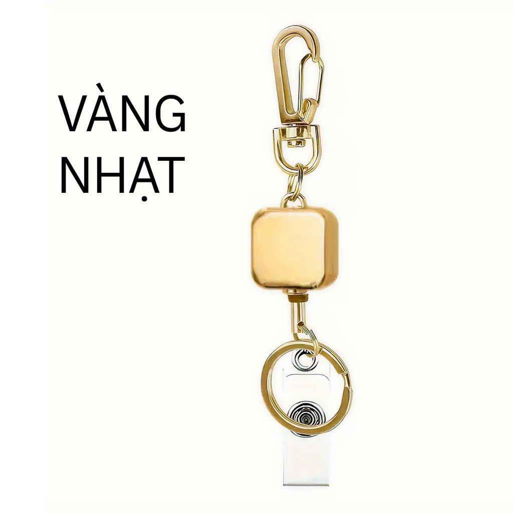 Móc khóa rút dây đa năng giữ thẻ tiện lợi