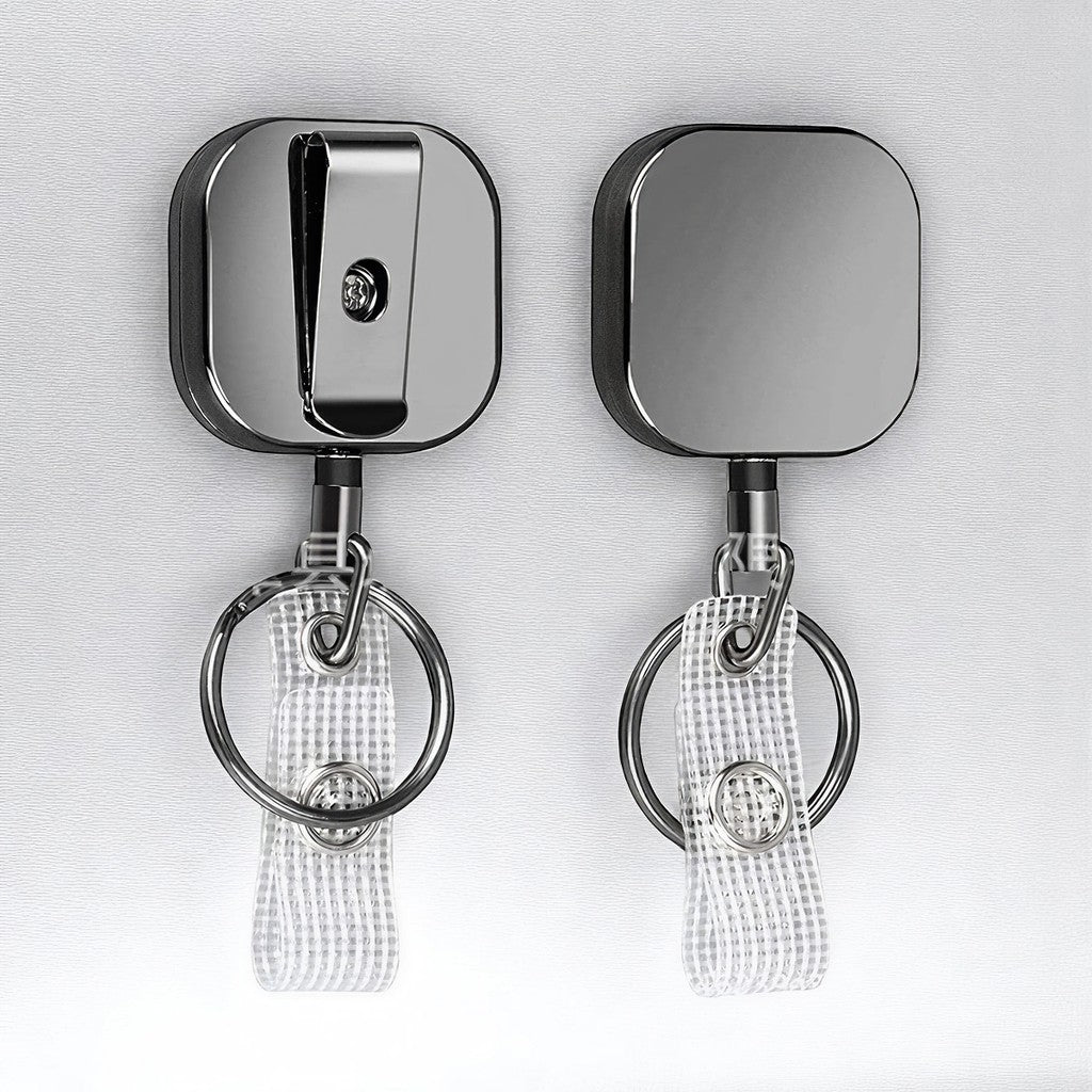 Móc Khóa Dây Rút Thẻ Đeo Kim Loại, Kích Thước 3.2cm