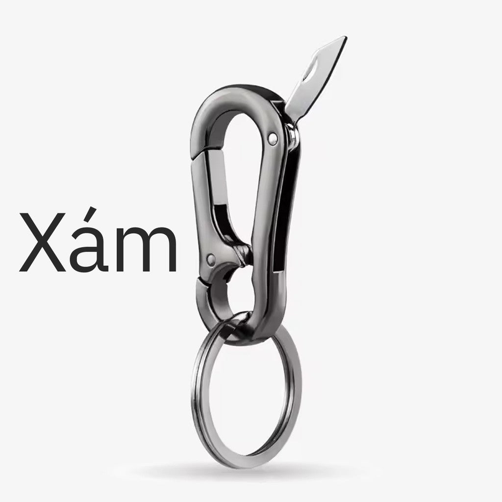 Móc Khóa Kim Loại Đa Năng Có Dụng Cụ Mở Hộp