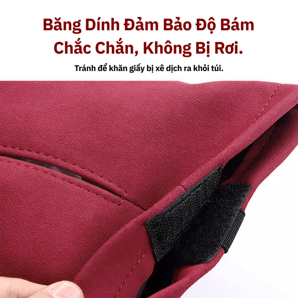 Hộp Đựng Khăn Giấy Da Nappa Treo Ô Tô