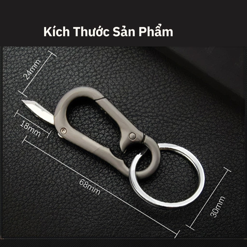 Móc Khóa Kim Loại Đa Năng Có Dụng Cụ Mở Hộp