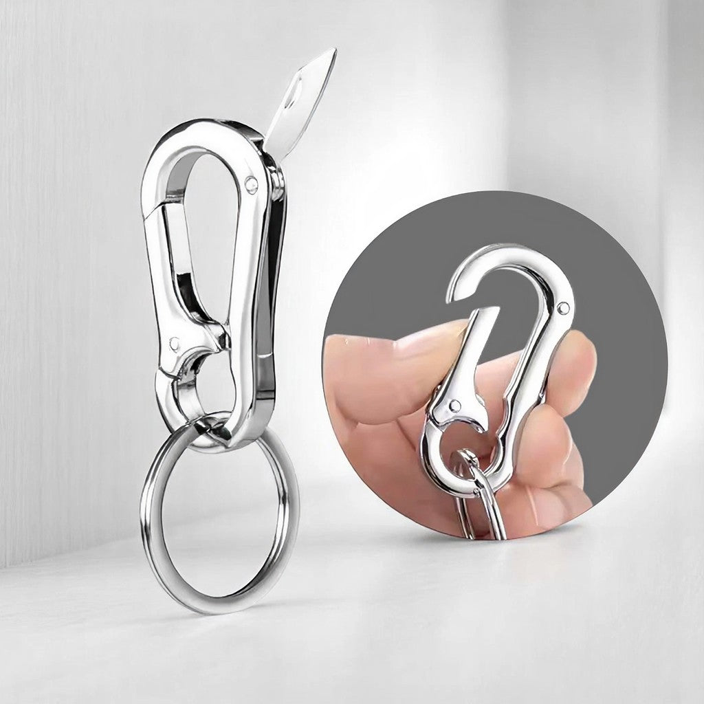 Móc Khóa Kim Loại Đa Năng Có Dụng Cụ Mở Hộp