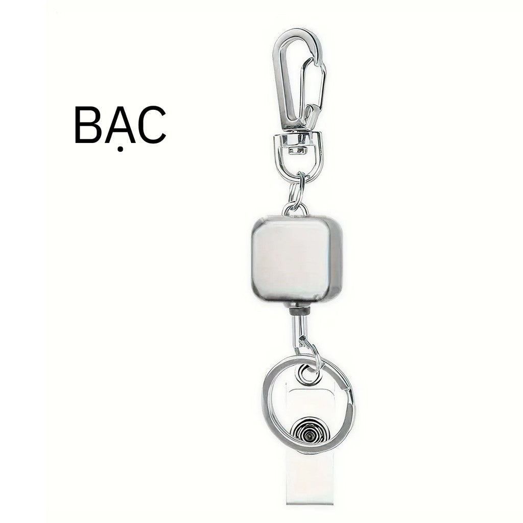 Móc khóa rút dây đa năng giữ thẻ tiện lợi