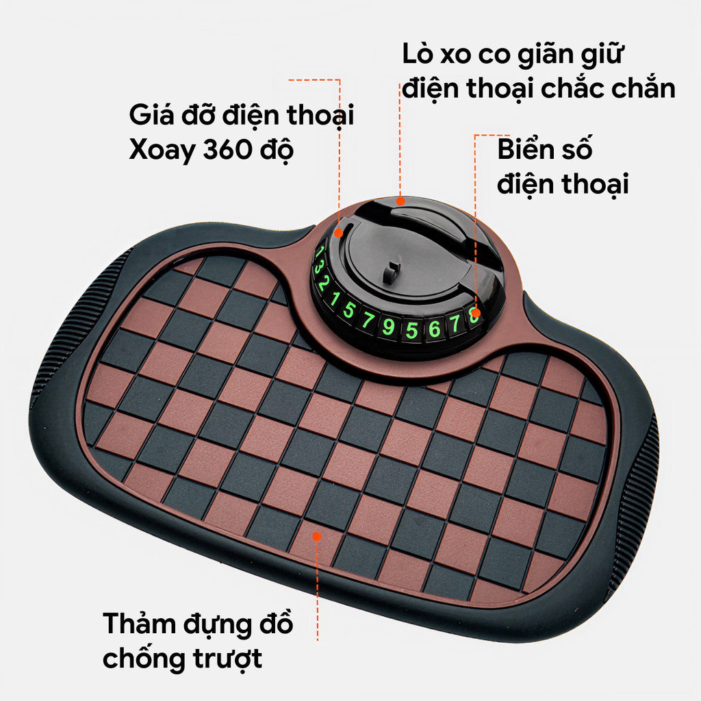 Thảm Lót Taplo Ô Tô Chống Trượt Đa Năng Chất Liệu PVC Cao Cấp