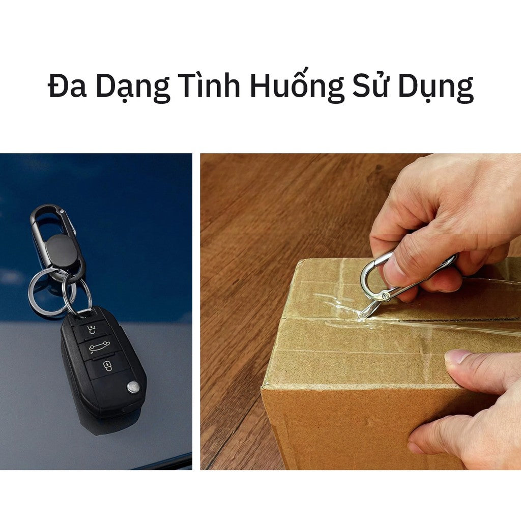Móc Khóa Ô Tô Xe Máy Nam Thép Không Gỉ