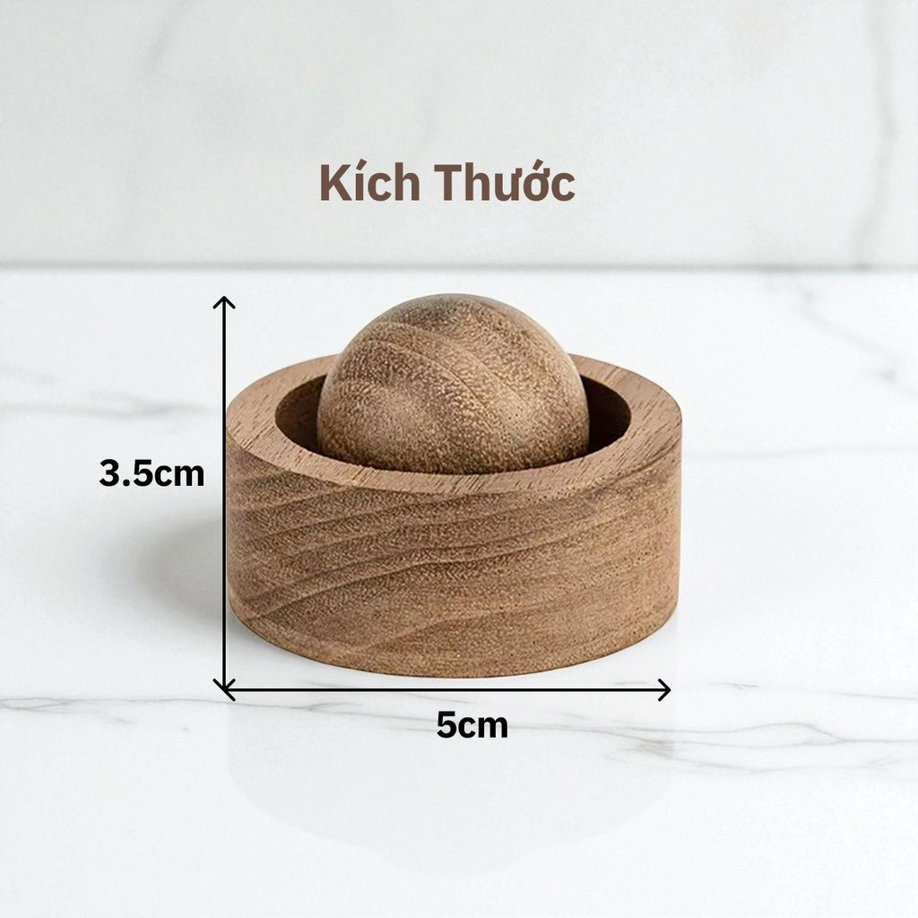 Quả Cầu Gỗ Óc Chó Khuếch Tán Tinh Dầu Ô Tô, Trang Trí, Khử Mùi, Quà Tặng Sang Trọng