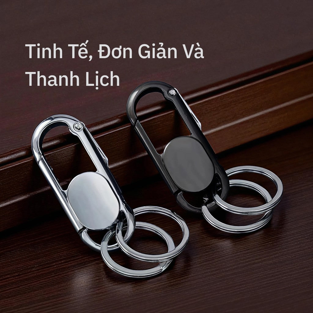 Móc Khóa Ô Tô Xe Máy Nam Thép Không Gỉ