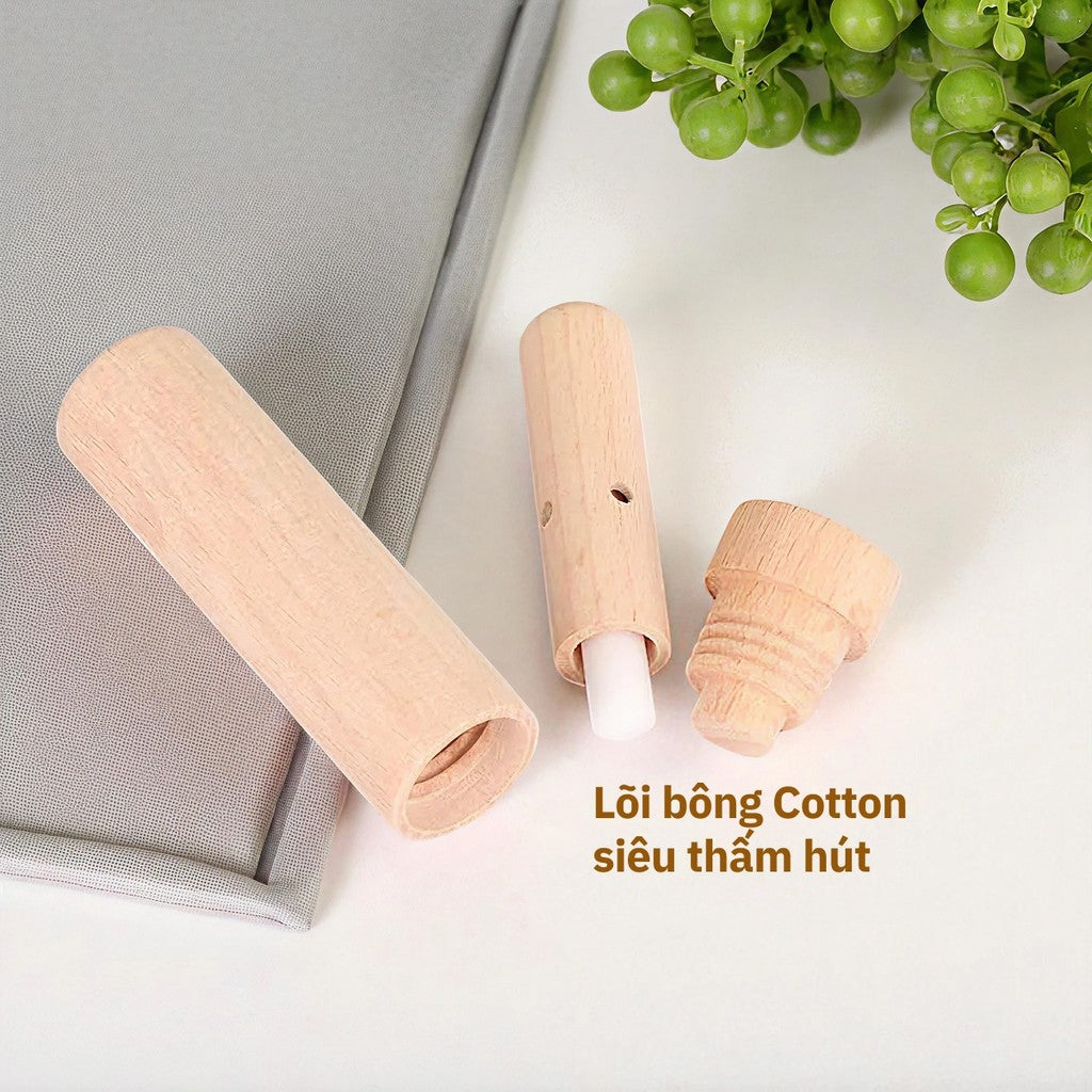Ống Hít Tinh Dầu Gỗ Tự Nhiên, Giúp Thư Giãn, Tăng Tập Trung