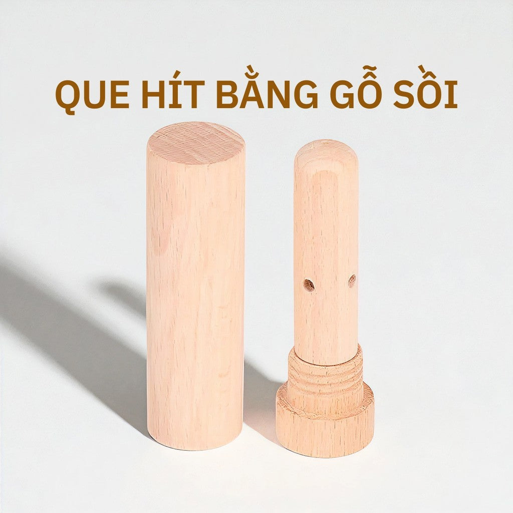 Ống Hít Tinh Dầu Gỗ Tự Nhiên, Giúp Thư Giãn, Tăng Tập Trung