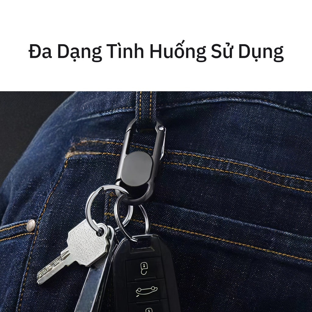 Móc Khóa Ô Tô Xe Máy Nam Thép Không Gỉ