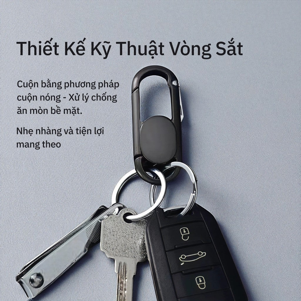 Móc Khóa Ô Tô Xe Máy Nam Thép Không Gỉ