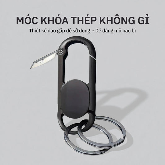 Móc Khóa Ô Tô Xe Máy Nam Thép Không Gỉ