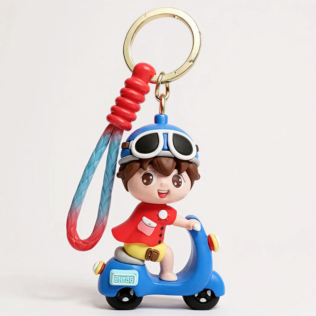 Móc Khóa Cặp Đôi Dễ Thương Đi Xe Scooter