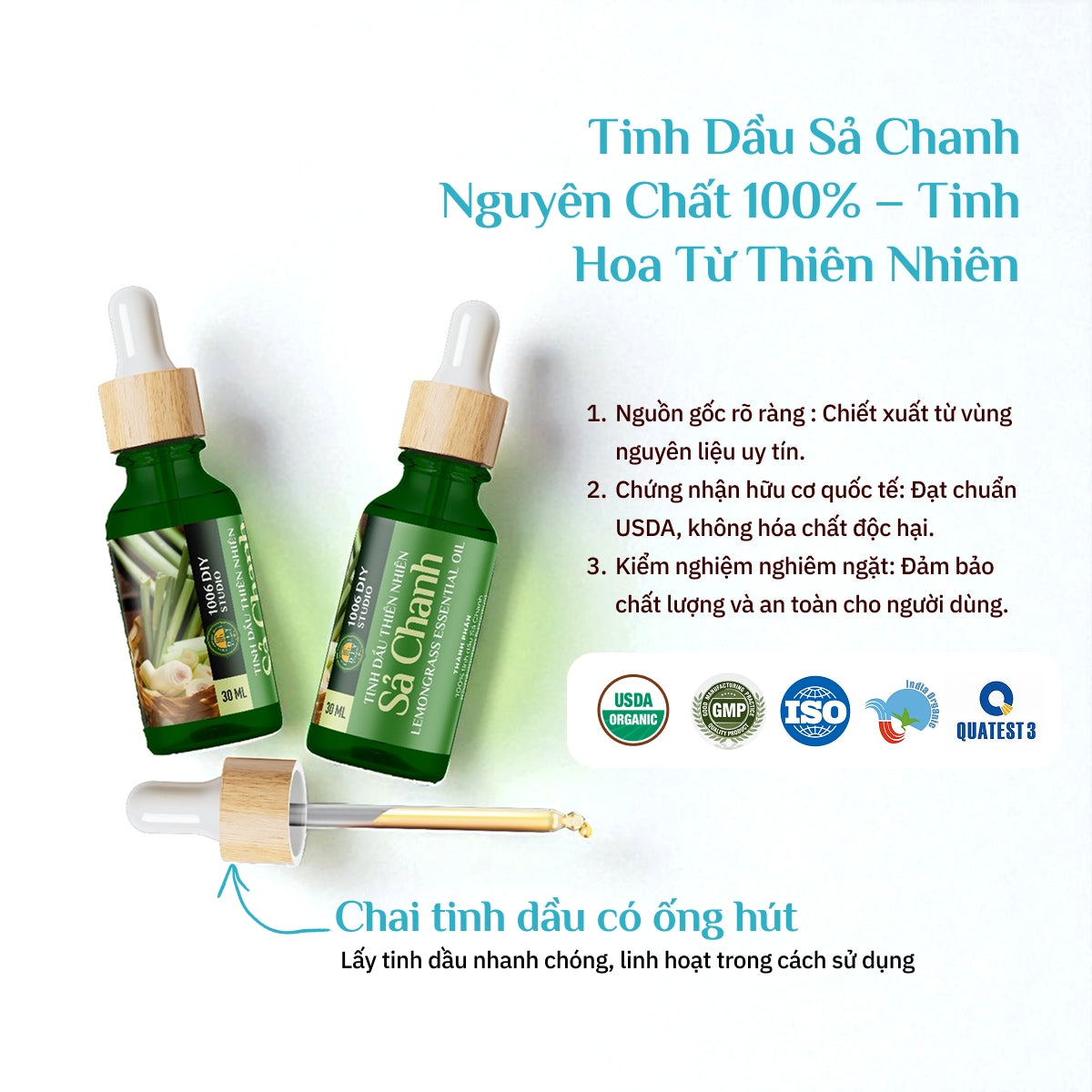 Tinh Dầu Sả Chanh Nguyên Chất 100%
