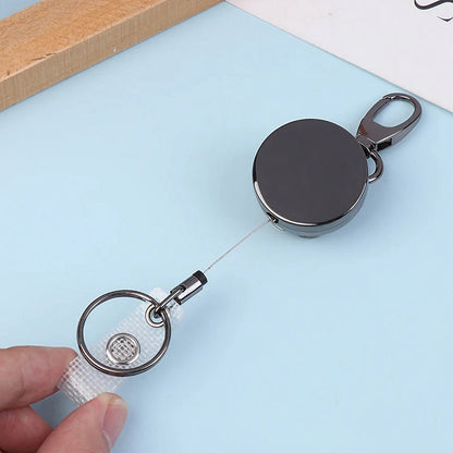 Móc Khóa Dây Rút 60cm Mặt Tròn 3.2cm Cao Cấp