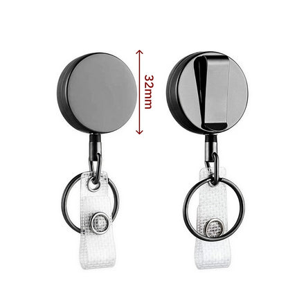 Móc Khóa Dây Rút 60cm Mặt Tròn 3.2cm Cao Cấp