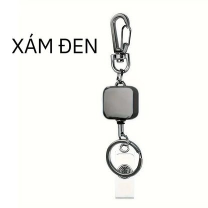 Móc khóa rút dây đa năng giữ thẻ tiện lợi