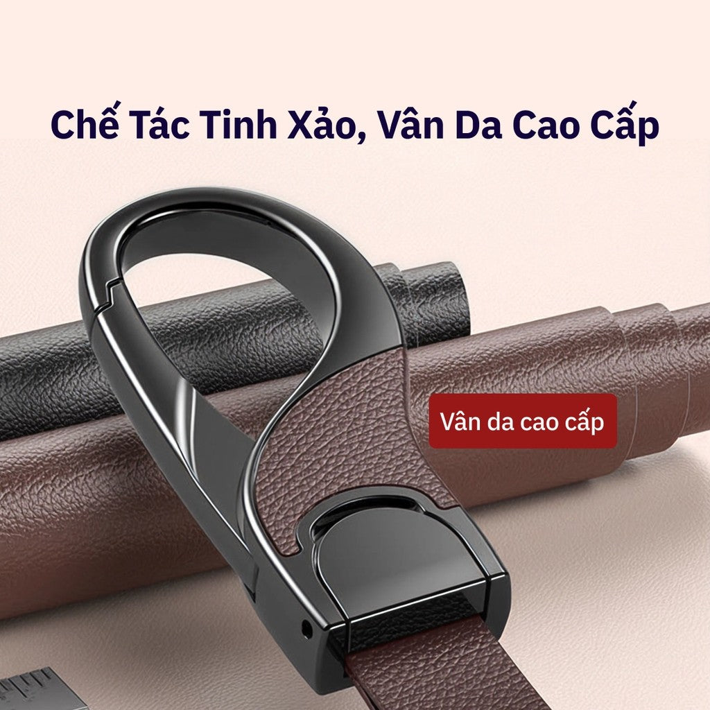 Móc Khóa Ô Tô Nam Cao Cấp Hợp Kim + Da