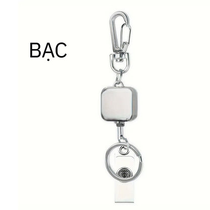 Móc khóa rút dây đa năng giữ thẻ tiện lợi