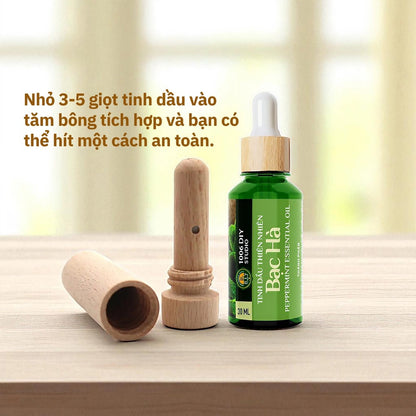 Ống Hít Tinh Dầu Gỗ Tự Nhiên, Giúp Thư Giãn, Tăng Tập Trung