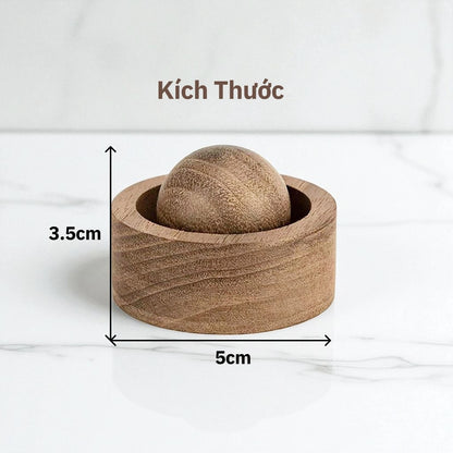 Quả Cầu Gỗ Óc Chó Khuếch Tán Tinh Dầu Ô Tô, Trang Trí, Khử Mùi, Quà Tặng Sang Trọng