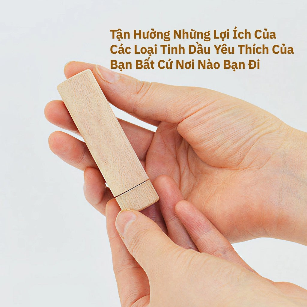 Ống Hít Tinh Dầu Gỗ Tự Nhiên, Giúp Thư Giãn, Tăng Tập Trung
