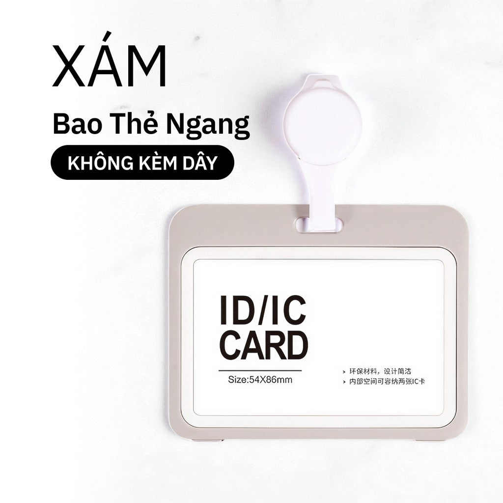 Bao Đựng Thẻ Co Rút Thông Minh - Dây Đeo Cổ 2 Mặt Tiện Lợi