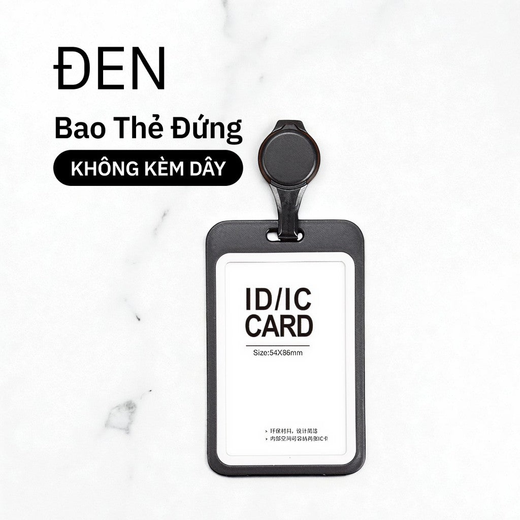 Bao Đựng Thẻ Co Rút Thông Minh - Dây Đeo Cổ 2 Mặt Tiện Lợi