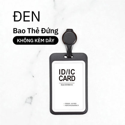 Bao Đựng Thẻ Co Rút Thông Minh - Dây Đeo Cổ 2 Mặt Tiện Lợi
