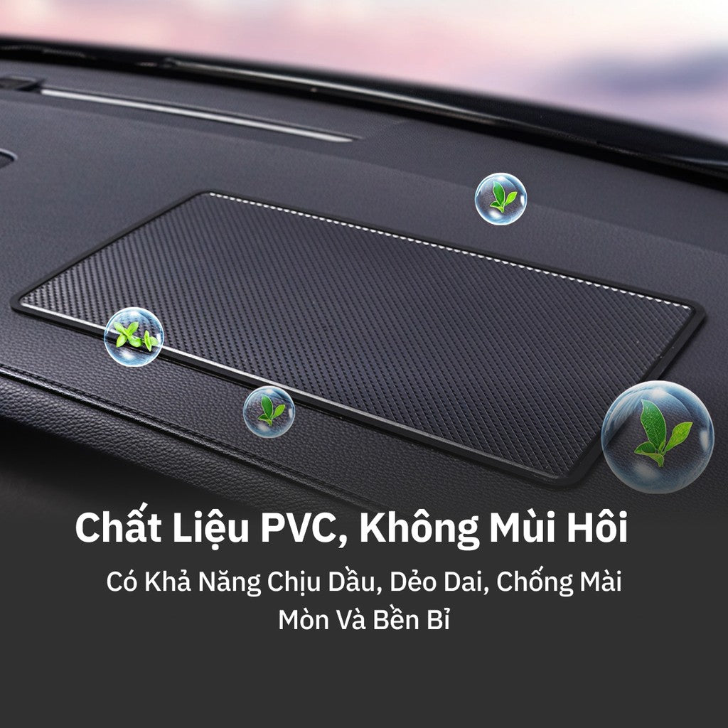 Thảm Lót Chống Trượt Taplo Ô Tô PVC Để Điện Thoại, Đồ Dùng Siêu Bám Dính, Chịu Nhiệt