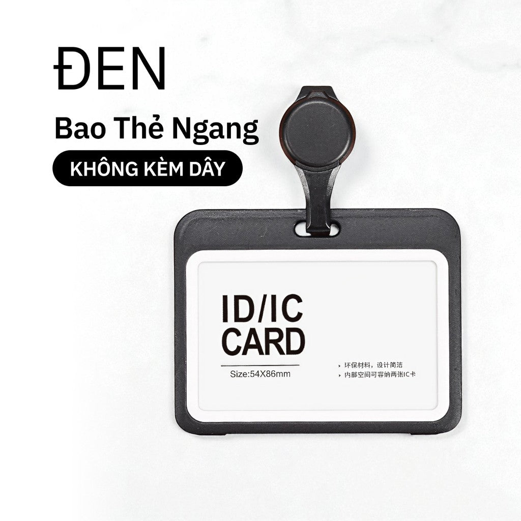 Bao Đựng Thẻ Co Rút Thông Minh - Dây Đeo Cổ 2 Mặt Tiện Lợi