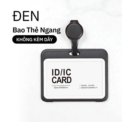 Bao Đựng Thẻ Co Rút Thông Minh - Dây Đeo Cổ 2 Mặt Tiện Lợi