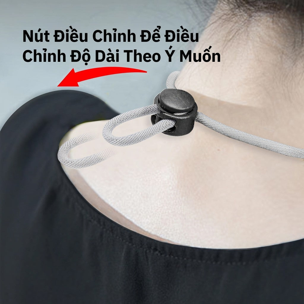 Bao Đựng Thẻ Co Rút Thông Minh - Dây Đeo Cổ 2 Mặt Tiện Lợi