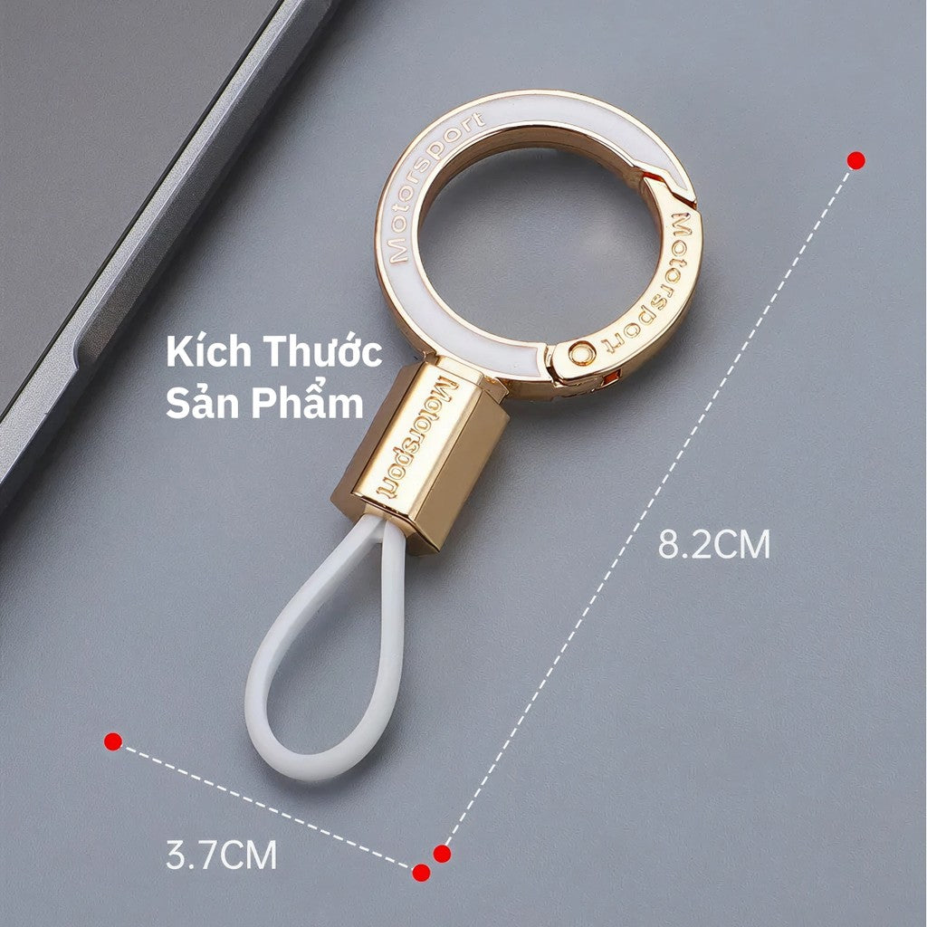 Móc Khóa Motorsport Cho Ô Tô Xe Máy Đa Năng Tháo Lắp Nhanh Chống Thất Lạc Kèm Dây TPU Dẻo
