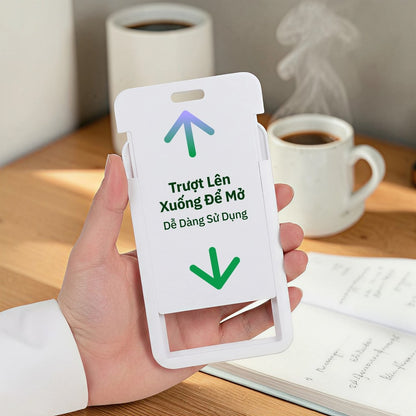 Bao Đựng Thẻ Thông Minh ABS Móc Khóa Lò Xo - Đựng Thẻ ID, Thẻ Xe Bus, Kpop Photocard