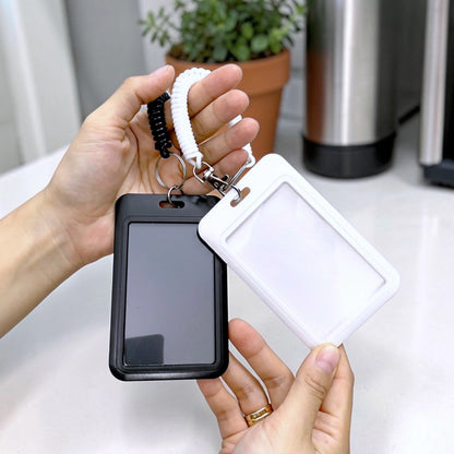 Bao Đựng Thẻ Thông Minh ABS Móc Khóa Lò Xo - Đựng Thẻ ID, Thẻ Xe Bus, Kpop Photocard