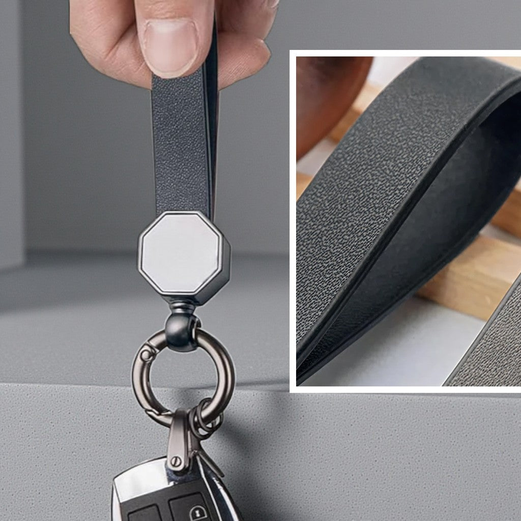 Móc Khóa Da Cao Cấp Cho Ô Tô Xe máy - Móc Khóa Kim Loại Bền Bỉ Chống Gỉ Tặng Kèm Tua Vít