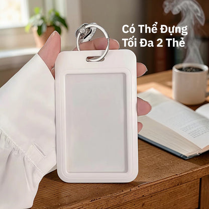 Bao Đựng Thẻ Thông Minh ABS Móc Khóa Lò Xo - Đựng Thẻ ID, Thẻ Xe Bus, Kpop Photocard