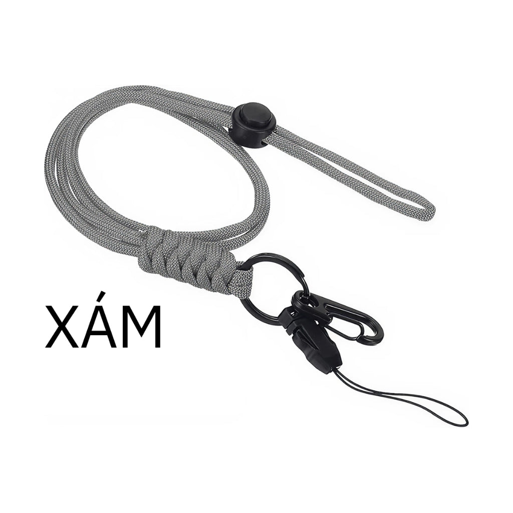 Dây Đeo Thẻ Nhân Viên, Chìa Khóa Paracord 7 Lõi Siêu Bền - Chịu Tải 150kg, Tùy Chỉnh Độ Dài
