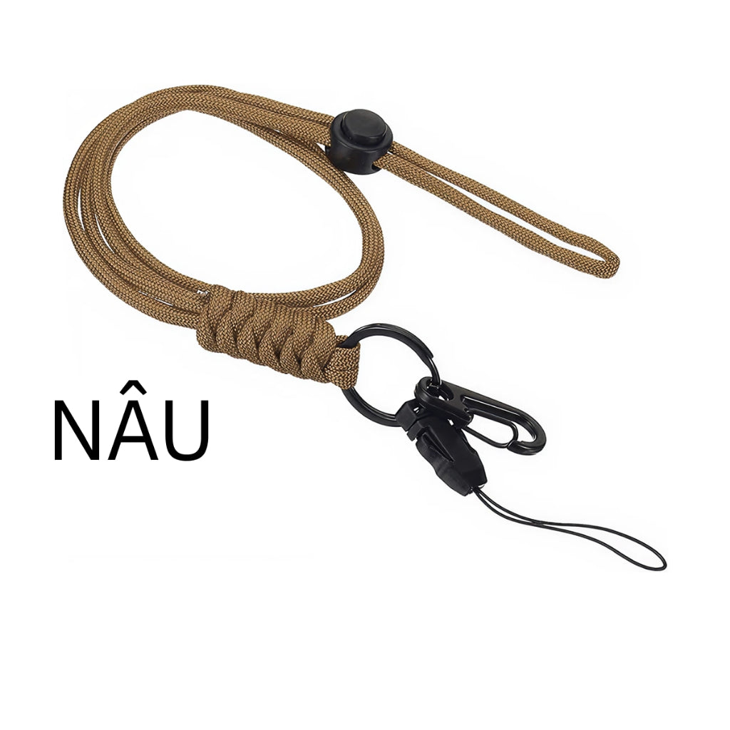 Dây Đeo Thẻ Nhân Viên, Chìa Khóa Paracord 7 Lõi Siêu Bền - Chịu Tải 150kg, Tùy Chỉnh Độ Dài