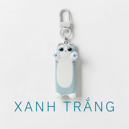 Móc Khóa Mô Hình Mèo Dáng Dài Đáng Yêu Phụ Kiện Treo Túi Xách Balo Quà Tặng Cute