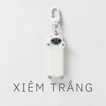 Móc Khóa Mô Hình Mèo Dáng Dài Đáng Yêu Phụ Kiện Treo Túi Xách Balo Quà Tặng Cute