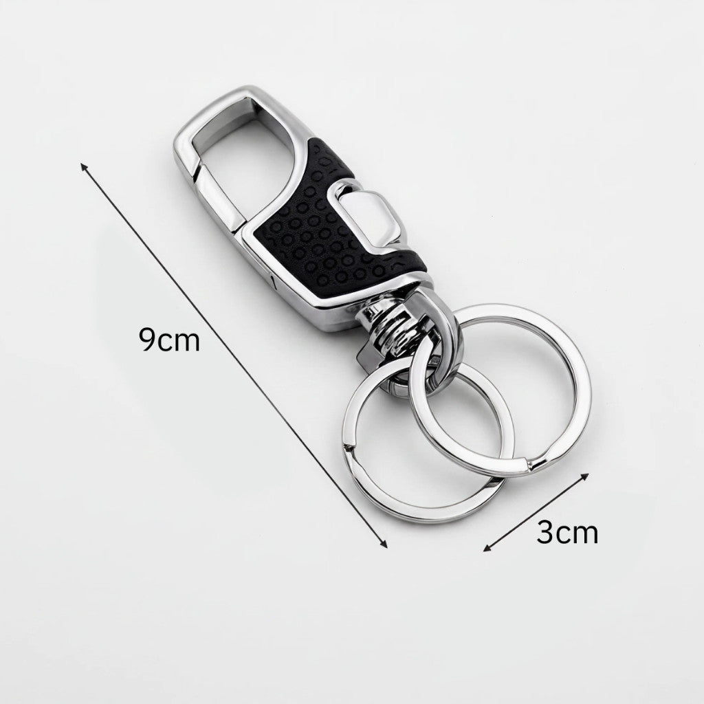Móc Khóa Ô Tô Xe Máy Thông Minh - Móc Treo Chìa Khóa Khớp Xoay 360 Độ Thiết Kế Hai Vòng Cao Cấp