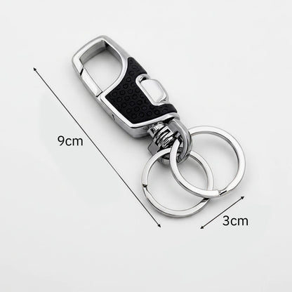 Móc Khóa Ô Tô Xe Máy Thông Minh - Móc Treo Chìa Khóa Khớp Xoay 360 Độ Thiết Kế Hai Vòng Cao Cấp