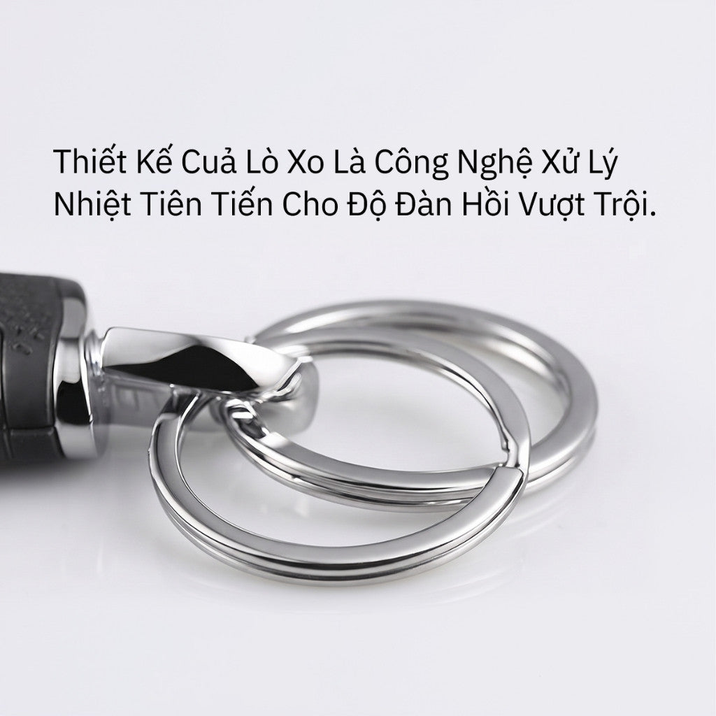 Móc Khóa Ô Tô Xe Máy Thông Minh - Móc Treo Chìa Khóa Khớp Xoay 360 Độ Thiết Kế Hai Vòng Cao Cấp
