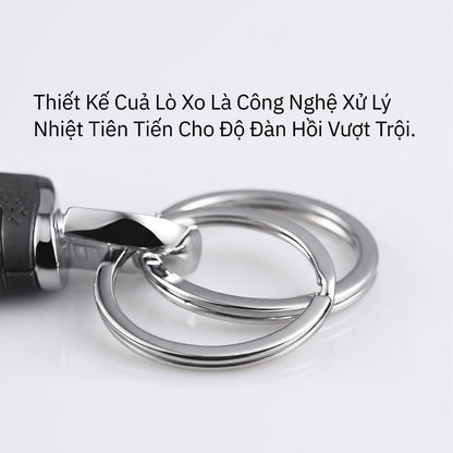 Móc Khóa Ô Tô Xe Máy Thông Minh - Móc Treo Chìa Khóa Khớp Xoay 360 Độ Thiết Kế Hai Vòng Cao Cấp