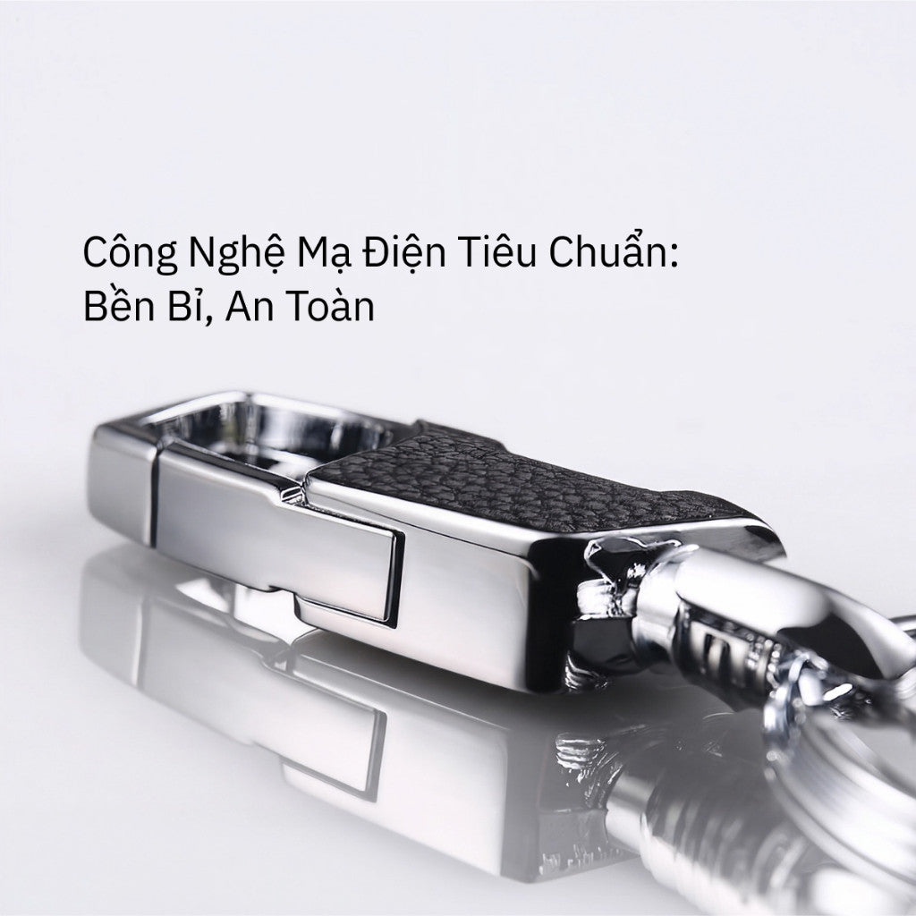 Móc Khóa Ô Tô Xe Máy Thông Minh - Móc Treo Chìa Khóa Khớp Xoay 360 Độ Thiết Kế Hai Vòng Cao Cấp