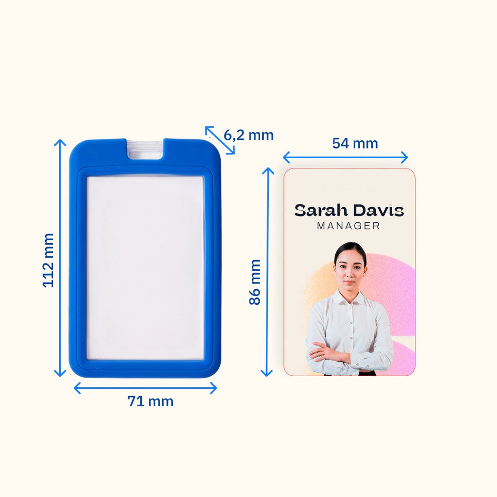 Bao Đựng Thẻ Nhân Viên Silicone Cao Cấp Mặt Acrylic Trong Suốt Kèm Dây Đeo Thời Trang