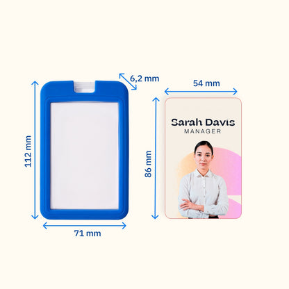 Bao Đựng Thẻ Nhân Viên Silicone Cao Cấp Mặt Acrylic Trong Suốt Kèm Dây Đeo Thời Trang